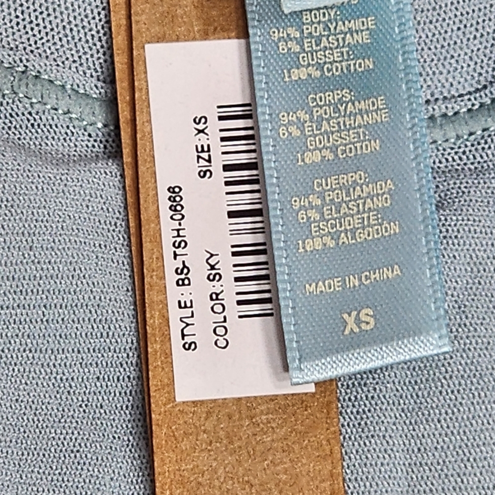 SKIMS SUMMER MESH T-Shirt Bodysuit/ SKY/XS, S/ NWT - Picture 5 of 11